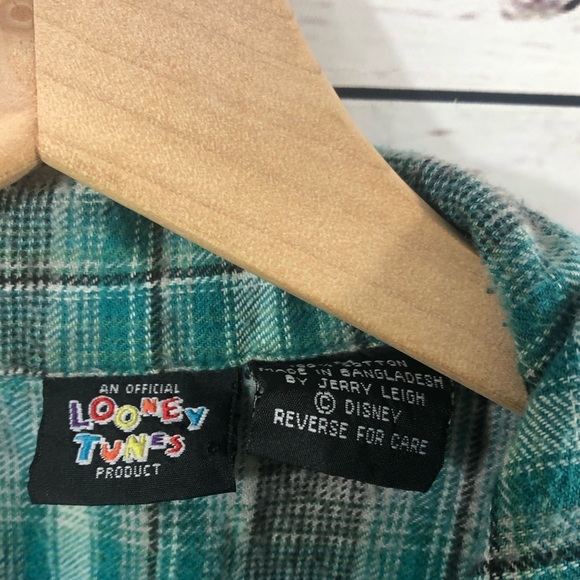 Vtg LOONEY TUNES Zip Up Unisex Long Sleeve Shirt - Picture 4 of 6